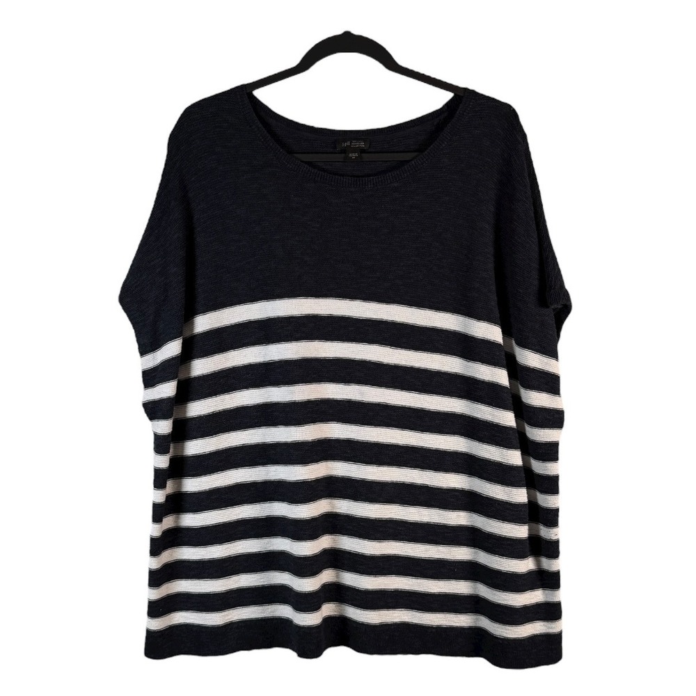 J Jill WearEver Collection Size 4x‎ Striped Relaxed Fit Knit Sweater